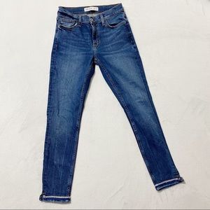 Zara Basic Z1975 Denim Crop Jeans